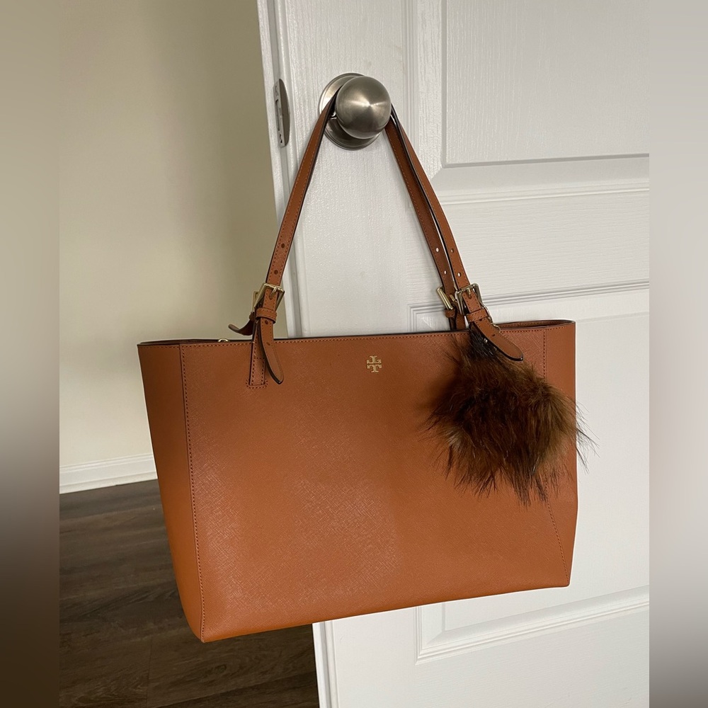 TORY BURCH - York Buckle Leather Tote Bag (like new)
